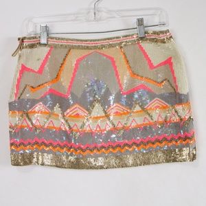 NWT All Saints Spitalfields Sequins Mini Skirt 6